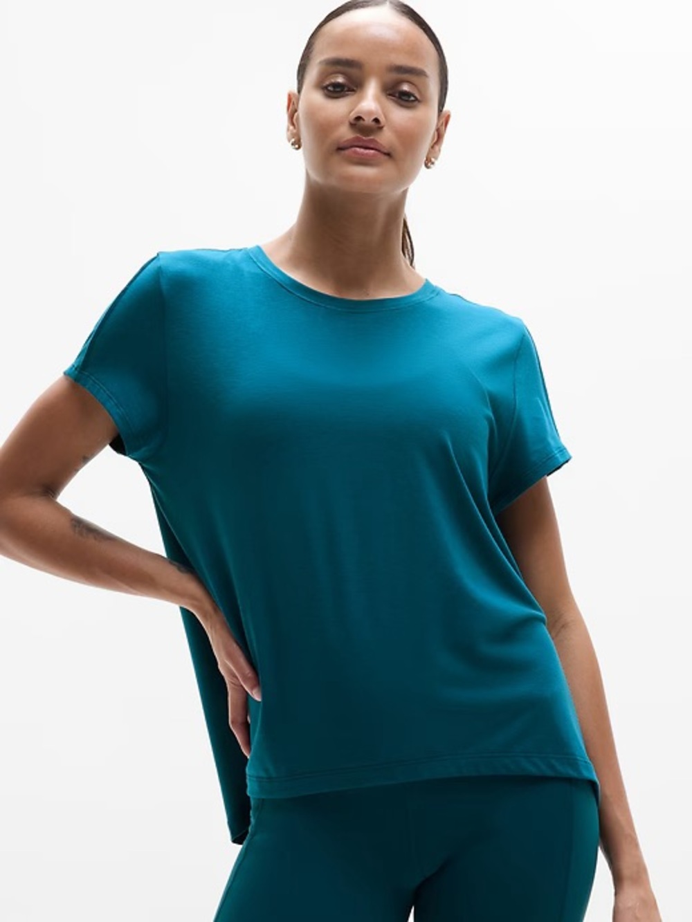 Athleta Teal Short Sleeve Tee